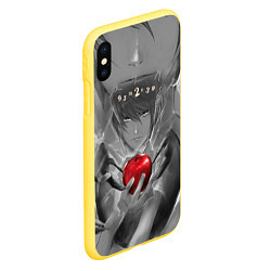 Чехол iPhone XS Max матовый DEATH NOTE ТЕТРАДЬ СМЕРТИ, цвет: 3D-желтый — фото 2