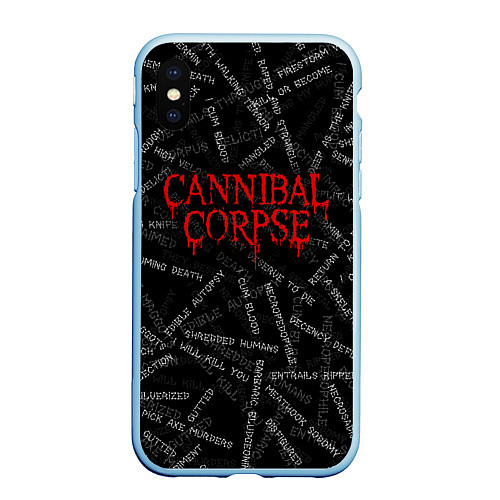 Чехол iPhone XS Max матовый Cannibal Corpse Songs Z / 3D-Голубой – фото 1