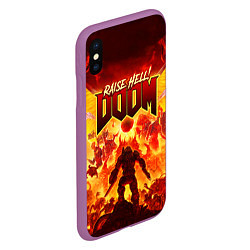 Чехол iPhone XS Max матовый DOOM, цвет: 3D-фиолетовый — фото 2