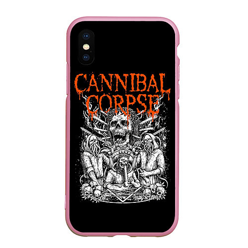 Чехол iPhone XS Max матовый Cannibal Corpse / 3D-Розовый – фото 1