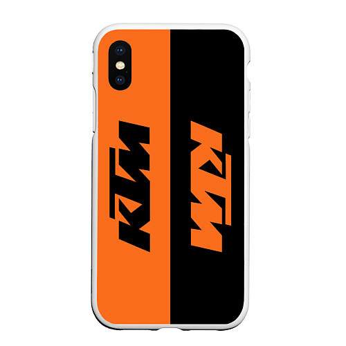 Чехол iPhone XS Max матовый KTM КТМ Z / 3D-Белый – фото 1