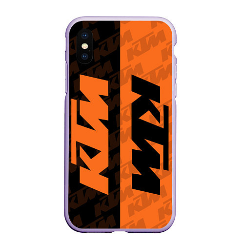 Чехол iPhone XS Max матовый KTM КТМ Z / 3D-Светло-сиреневый – фото 1