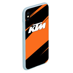 Чехол iPhone XS Max матовый KTM КТМ, цвет: 3D-голубой — фото 2