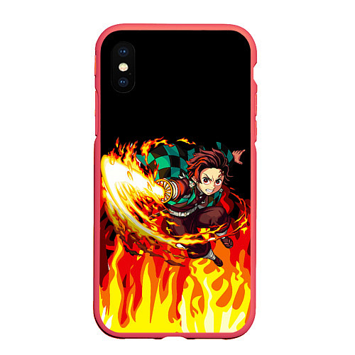 Чехол iPhone XS Max матовый ТАНДЖИРО / 3D-Красный – фото 1