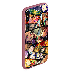 Чехол iPhone XS Max матовый КЛИНОК РАССЕКАЮЩИЙ ДЕМОНОВ, цвет: 3D-малиновый — фото 2