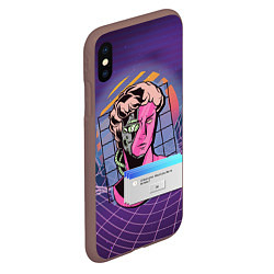 Чехол iPhone XS Max матовый Vaporwave Cyborg Statue, цвет: 3D-коричневый — фото 2