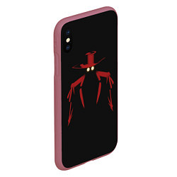 Чехол iPhone XS Max матовый Alucard, цвет: 3D-малиновый — фото 2