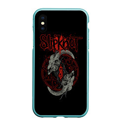 Чехол iPhone XS Max матовый Slipknot Черепа