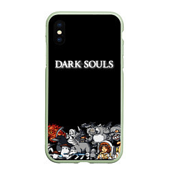 Чехол iPhone XS Max матовый 8bit Dark Souls, цвет: 3D-салатовый