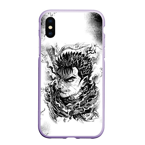 Чехол iPhone XS Max матовый BERSERK БЕРСЕРК / 3D-Светло-сиреневый – фото 1