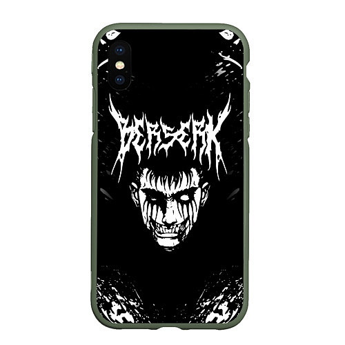 Чехол iPhone XS Max матовый BERSERK БЕРСЕРК / 3D-Темно-зеленый – фото 1