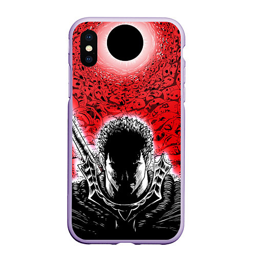 Чехол iPhone XS Max матовый BERSERK БЕРСЕРК / 3D-Светло-сиреневый – фото 1