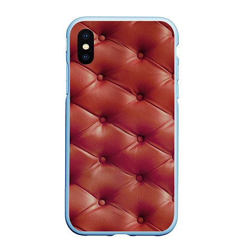 Чехол iPhone XS Max матовый Диванчик / 3D-Голубой – фото 1