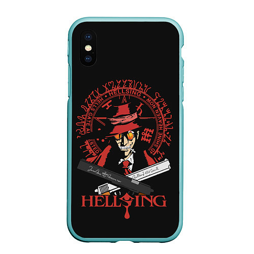 Чехол iPhone XS Max матовый Hellsing / 3D-Мятный – фото 1