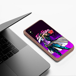 Чехол iPhone XS Max матовый JOJOS BIZARRE ADVENTURE, цвет: 3D-коричневый — фото 2