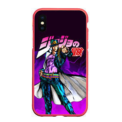 Чехол iPhone XS Max матовый JOJOS BIZARRE ADVENTURE, цвет: 3D-красный