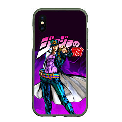 Чехол iPhone XS Max матовый JOJOS BIZARRE ADVENTURE, цвет: 3D-темно-зеленый