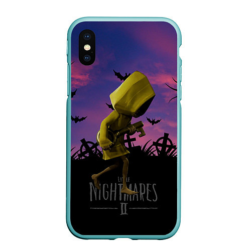 Чехол iPhone XS Max матовый Little Nightmares 2 / 3D-Мятный – фото 1