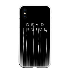 Чехол iPhone XS Max матовый DEAD INSIDE DEATH STRANDING, цвет: 3D-белый