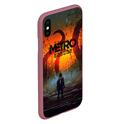 Чехол iPhone XS Max матовый Metro Exodus, цвет: 3D-малиновый — фото 2