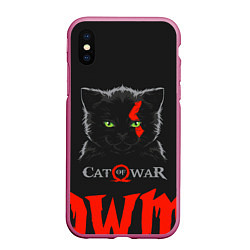Чехол iPhone XS Max матовый Cat of war