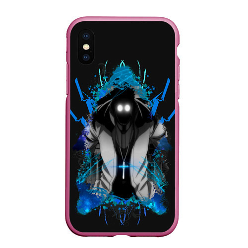 Чехол iPhone XS Max матовый Hellsing Alexander Anderson / 3D-Малиновый – фото 1