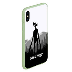 Чехол iPhone XS Max матовый SIREN HEAD DARK FOREST, цвет: 3D-салатовый — фото 2