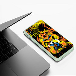 Чехол iPhone XS Max матовый МОЯ ГЕРОЙСКАЯ АКАДЕМИЯ, цвет: 3D-салатовый — фото 2