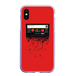 Чехол iPhone XS Max матовый The death of the cassette tape, цвет: 3D-светло-сиреневый