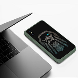 Чехол iPhone XS Max матовый ВсеотецОдин, цвет: 3D-темно-зеленый — фото 2