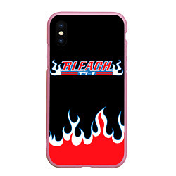 Чехол iPhone XS Max матовый BLEACH FLAME БЛИЧ ПЛАМЯ, цвет: 3D-розовый