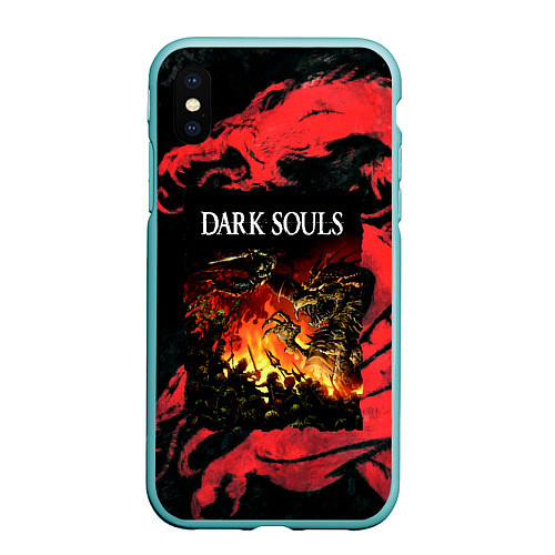 Чехол iPhone XS Max матовый DARKSOULS DRAGON AGE / 3D-Мятный – фото 1