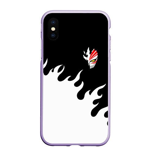 Чехол iPhone XS Max матовый BLEACH FIRE БЛИЧ ОГОНЬ / 3D-Светло-сиреневый – фото 1