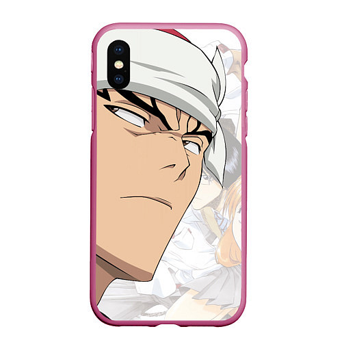 Чехол iPhone XS Max матовый Bleach Anime Abarai Renji / 3D-Малиновый – фото 1