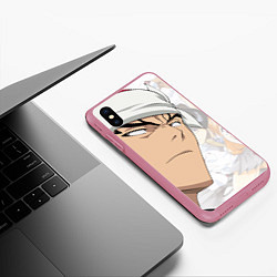 Чехол iPhone XS Max матовый Bleach Anime Abarai Renji, цвет: 3D-малиновый — фото 2