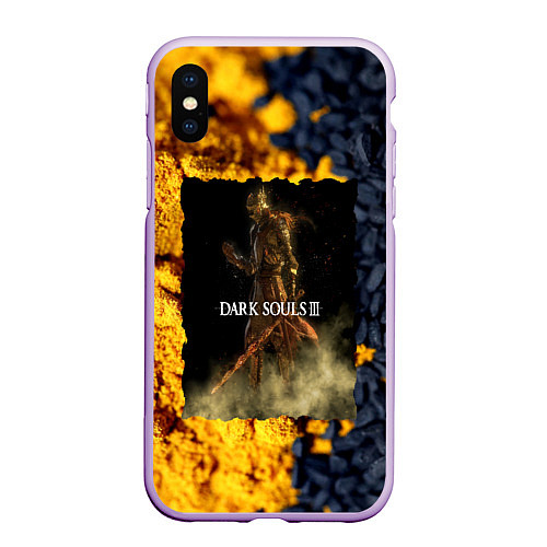 Чехол iPhone XS Max матовый DARK SOULS 3 / 3D-Сиреневый – фото 1