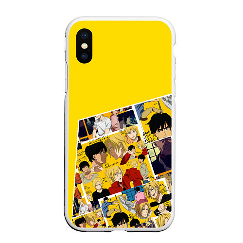 Чехол iPhone XS Max матовый Banana Fish / 3D-Белый – фото 1