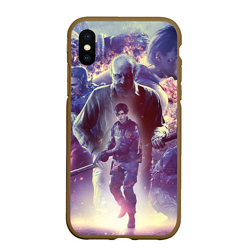 Чехол iPhone XS Max матовый Resident Evil 25-летие / 3D-Коричневый – фото 1