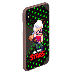 Чехол iPhone XS Max матовый Белль Belle Brawl Stars, цвет: 3D-коричневый — фото 2