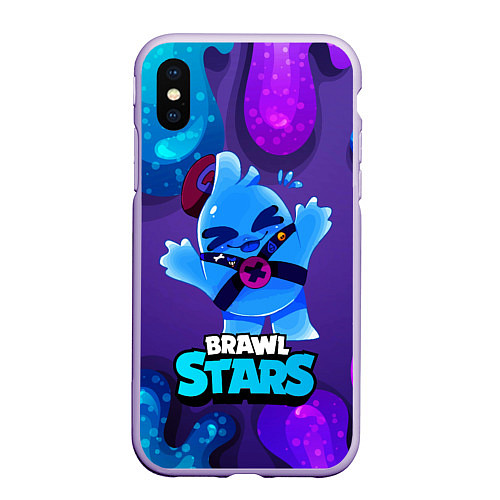 Чехол iPhone XS Max матовый Сквик Squeak Brawl Stars / 3D-Светло-сиреневый – фото 1