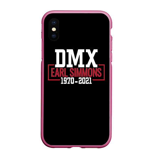 Чехол iPhone XS Max матовый Earl Simmons 1970-2021 DMX / 3D-Малиновый – фото 1