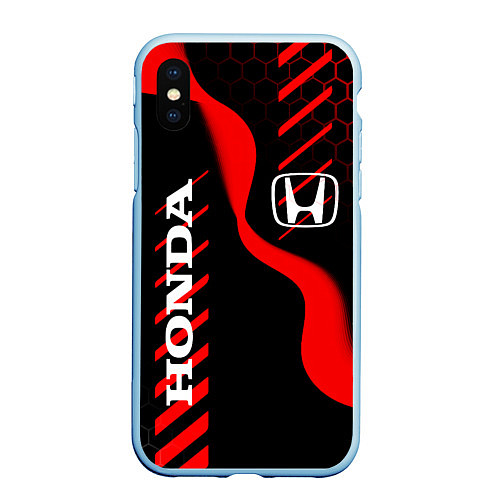 Чехол iPhone XS Max матовый HONDA ХОНДА СПОРТ / 3D-Голубой – фото 1