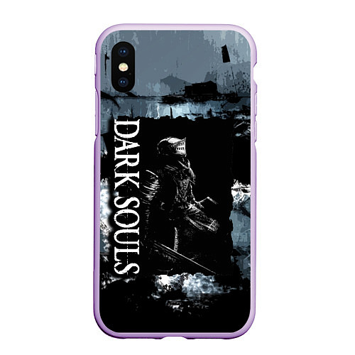 Чехол iPhone XS Max матовый Darksouls the game / 3D-Сиреневый – фото 1