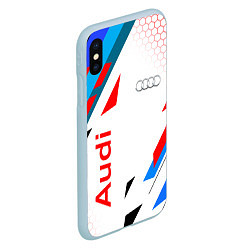 Чехол iPhone XS Max матовый AUDI АУДИ SPORT, цвет: 3D-голубой — фото 2