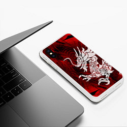 Чехол iPhone XS Max матовый Chinese Dragon, цвет: 3D-белый — фото 2