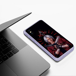 Чехол iPhone XS Max матовый Saint Dante, цвет: 3D-светло-сиреневый — фото 2