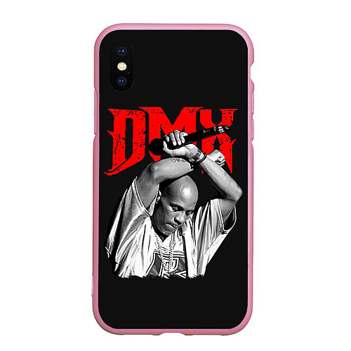 Чехол iPhone XS Max матовый Legend DMX / 3D-Розовый – фото 1
