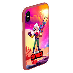 Чехол iPhone XS Max матовый Белль Belle Brawl Stars, цвет: 3D-красный — фото 2