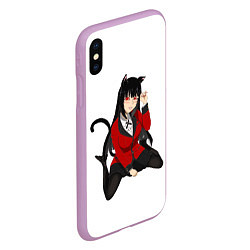 Чехол iPhone XS Max матовый Jabami Yumeko, цвет: 3D-сиреневый — фото 2