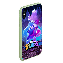 Чехол iPhone XS Max матовый Сквик Squeak Brawl Stars, цвет: 3D-салатовый — фото 2